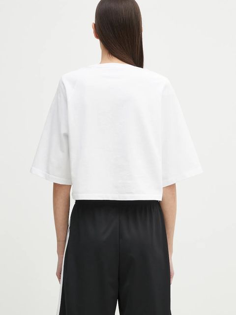 Fiorucci t-shirt bawełniany Curly Lollipop Logo Cropped Padded damski kolor biały U02SPTSH106CJ01WH01 - zdjęcie produktu nr 2