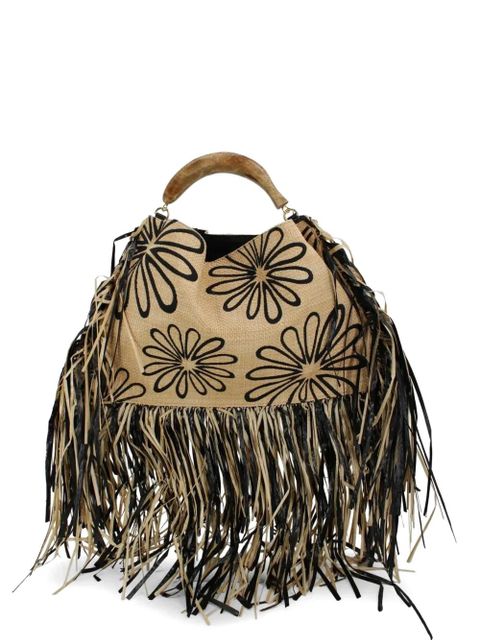 FARM Rio floral fringe tote bag - Neutrals - zdjęcie produktu nr 1