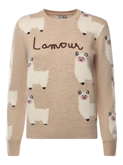 MC2 Saint Barth llama-pattern sweater - Neutrals - zdjęcie produktu nr 1