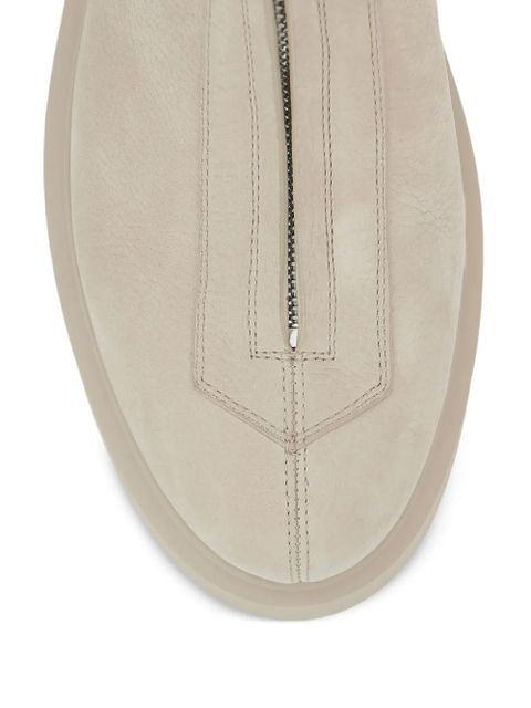 The Row chunky leather boots - Neutrals