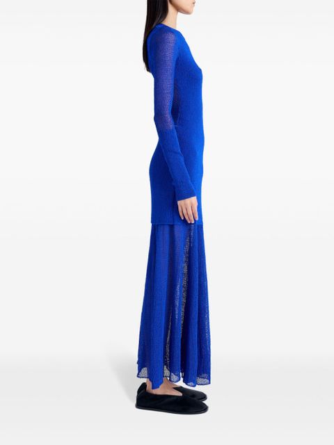 Proenza Schouler Anita fine-knit maxi dress - Blue