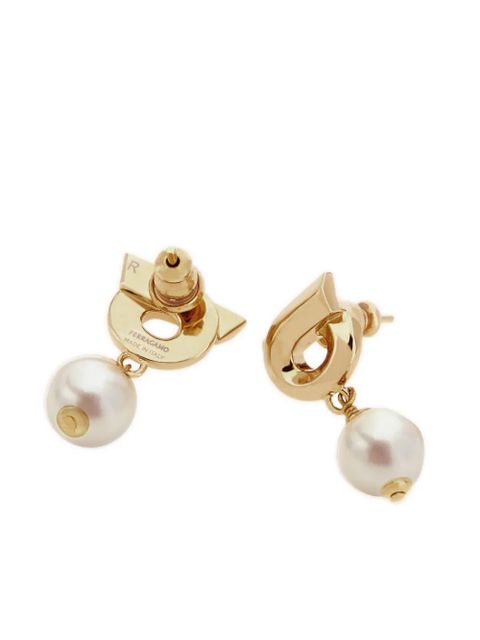 Ferragamo faux-pearl Gancini earrings - Gold - zdjęcie produktu nr 2