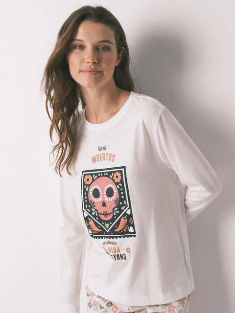 women'secret piżama bawełniana damska kolor biały bawełniana 3132147 - zdjęcie produktu nr 2