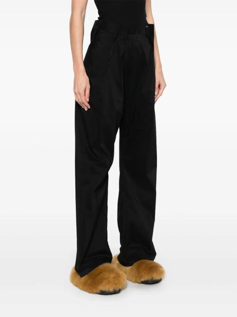 MM6 Maison Margiela pleat-detailing trousers - Black
