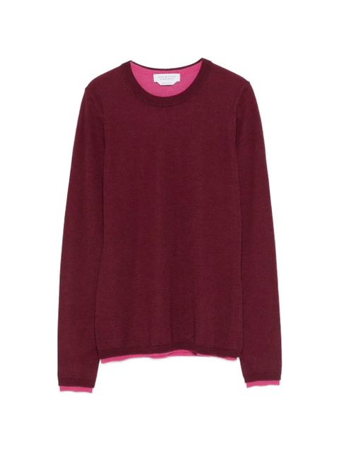 Gabriela Hearst crewneck long-sleeved top - Red - zdjęcie produktu nr 1