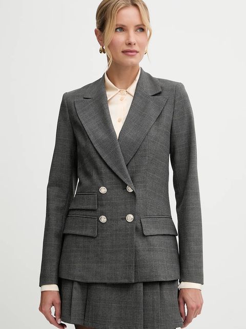 Morgan marynarka kolor szary dwurzędowa wzorzysta VTARY.F - zdjęcie produktu nr 1