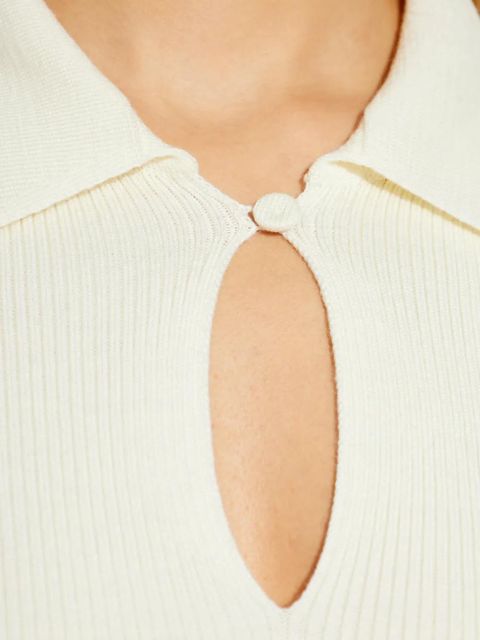 Jil Sander keyhole ribbed midi dress - Neutrals - zdjęcie produktu nr 2