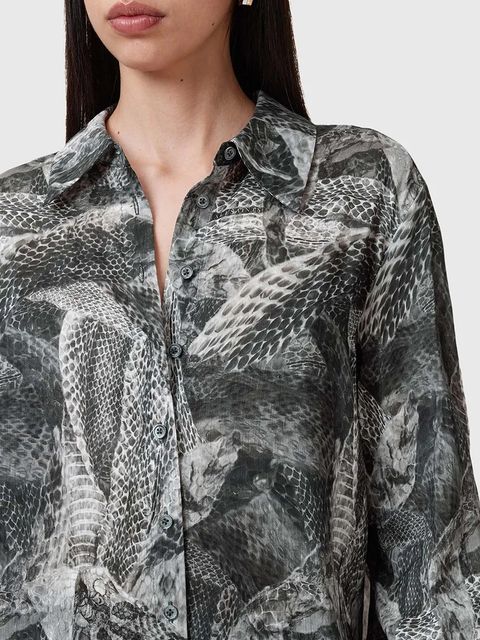 AllSaints koszula z domieszką jedwabiu LEYLA - zdjęcie produktu nr 1