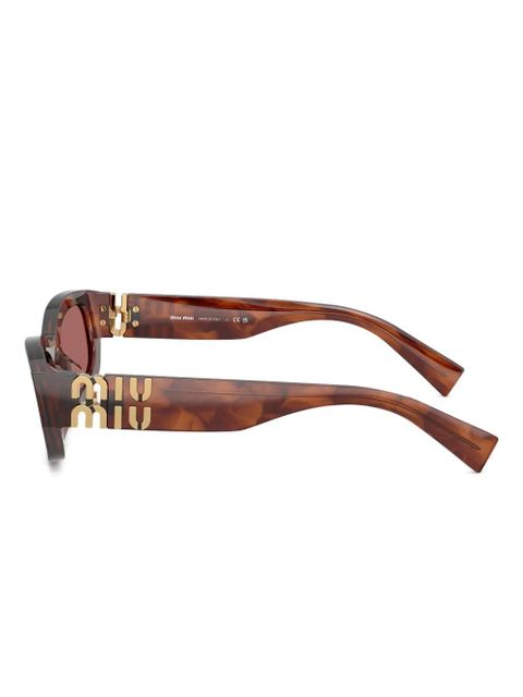 Miu Miu Eyewear logo-detail sunglasses - Brown