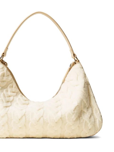 TWINSET Liliane cable-knit shoulder bag - Neutrals