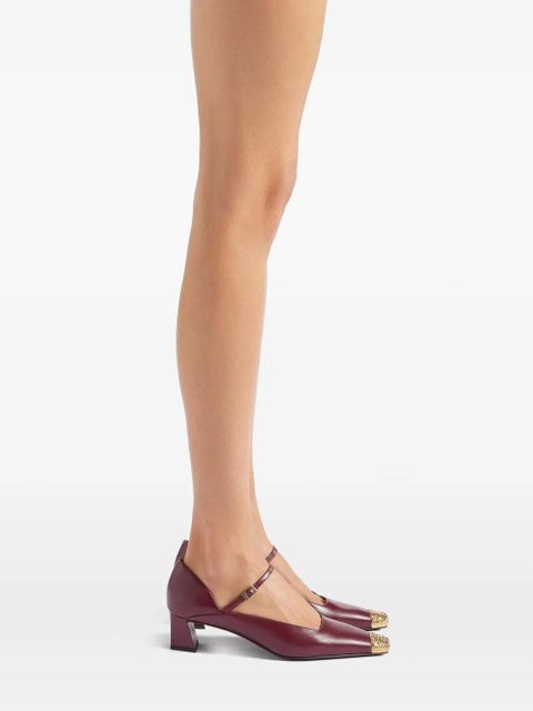 Giuseppe Zanotti ankle-strap metallic-toe pumps - Red