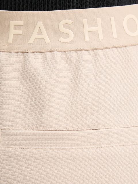 Marc Aurel spodnie damskie kolor beżowy proste high waist 1828-2001-93404