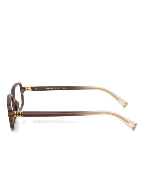 Miu Miu Eyewear rectangle-frame glasses - Brown