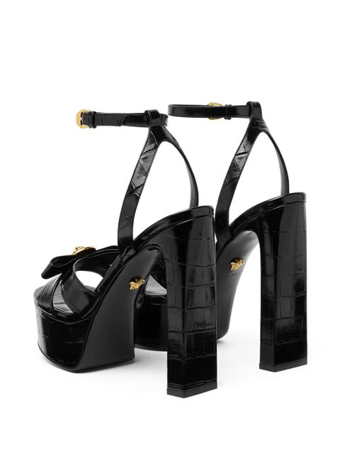 Versace 140mm Gianni Ribbon sandals - Black