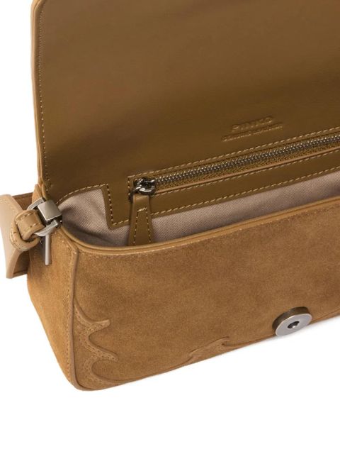 PINKO birds-appliqué shoulder bag - Brown