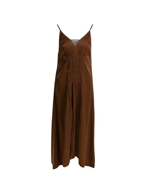 Prada V-neck midi dress - Brown - zdjęcie produktu nr 1