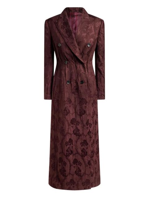 ETRO floral-embroidered double-breasted coat - zdjęcie produktu nr 1