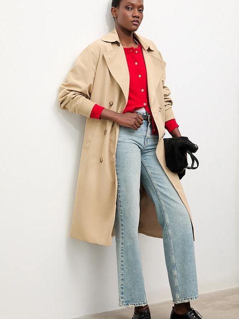 Answear.LAB kardigan z wełny merino damski kolor czerwony lekki - zdjęcie produktu nr 2