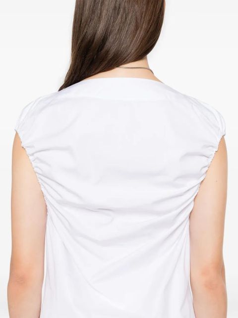 TOTEME gathered top - White