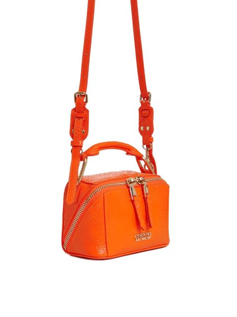 Essentiel Antwerp croco-effect zipped tote bag - Orange