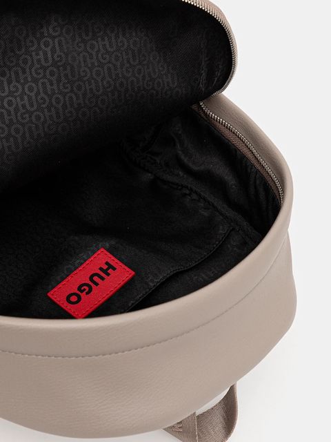 HUGO plecak damski kolor beżowy duży gładki 50547064