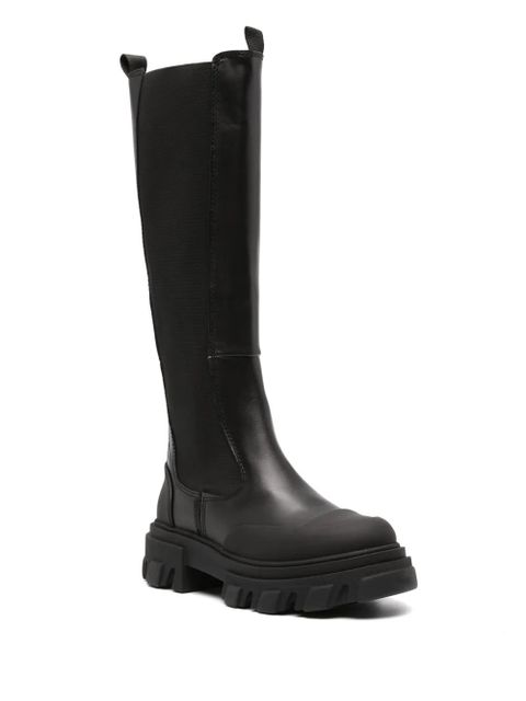 GANNI knee-high leather boots - Black - zdjęcie produktu nr 2