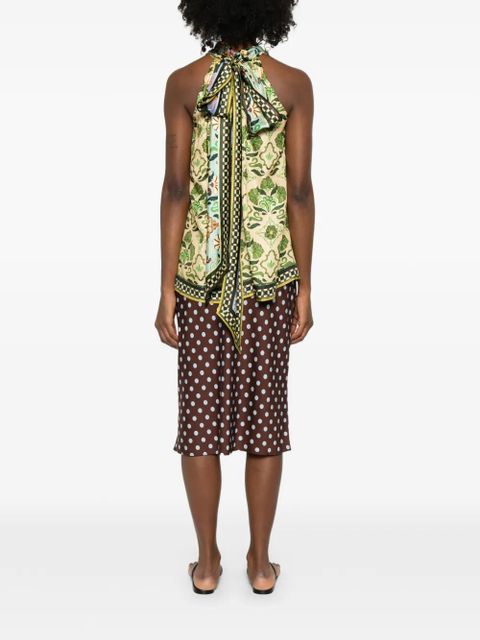 ALEMAIS geometric-pattern blouse - Blue