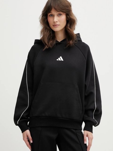 adidas bluza Stadium damska kolor czarny z kapturem gładka KB4955 - zdjęcie produktu nr 1