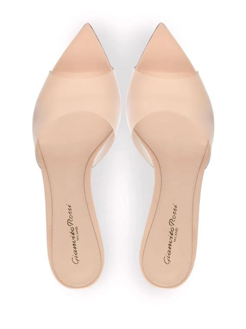 Gianvito Rossi Elle 55mm translucent mules - Neutrals