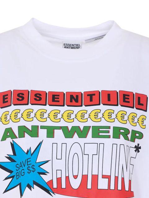 Essentiel Antwerp printed crew-neck T-shirt - White