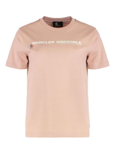 Moncler Grenoble crew-neck logo-print T-shirt - Pink - zdjęcie produktu nr 1