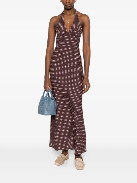 Faithfull the Brand Rosa polka-dot maxi dress - Brown - zdjęcie produktu nr 2