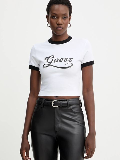 Guess t-shirt damski kolor biały W5BI20 J1314