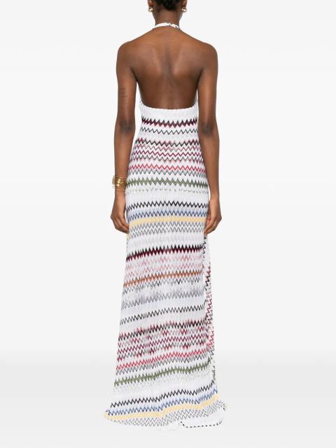 Missoni zigzag-pattern maxi dress - White