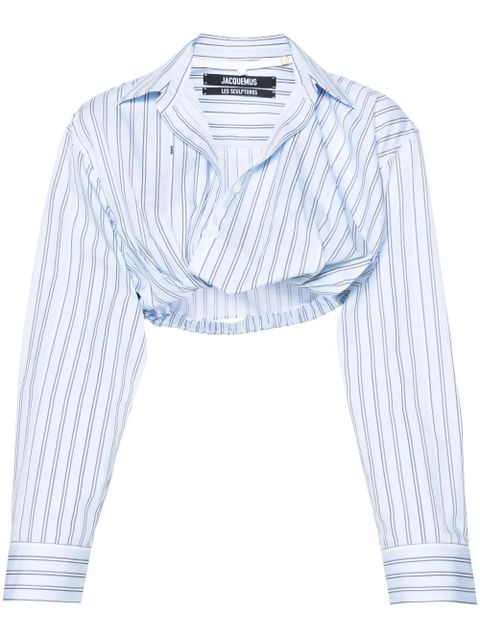 Jacquemus La Chemise Bahia striped shirt - Blue - zdjęcie produktu nr 1