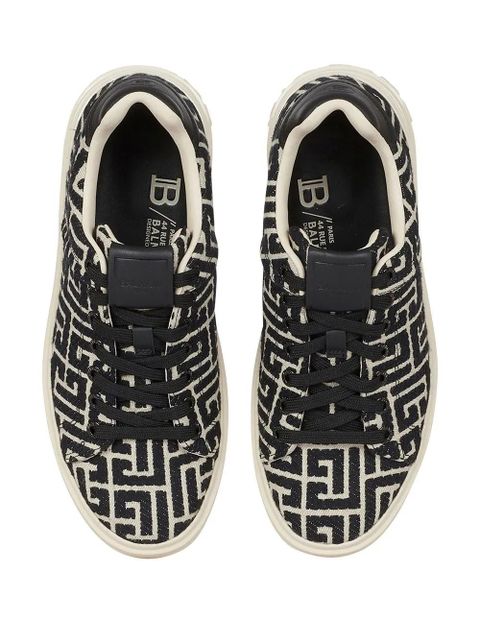 Balmain B-Court monogram sneakers - White