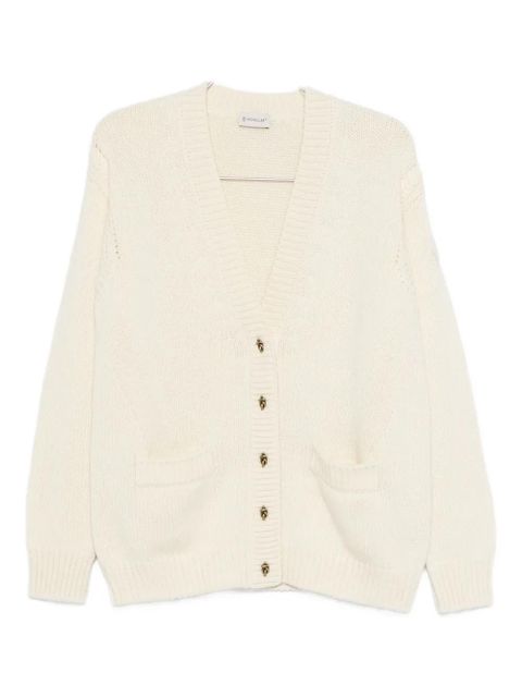 Moncler V-neck cardigan - Neutrals - zdjęcie produktu nr 1