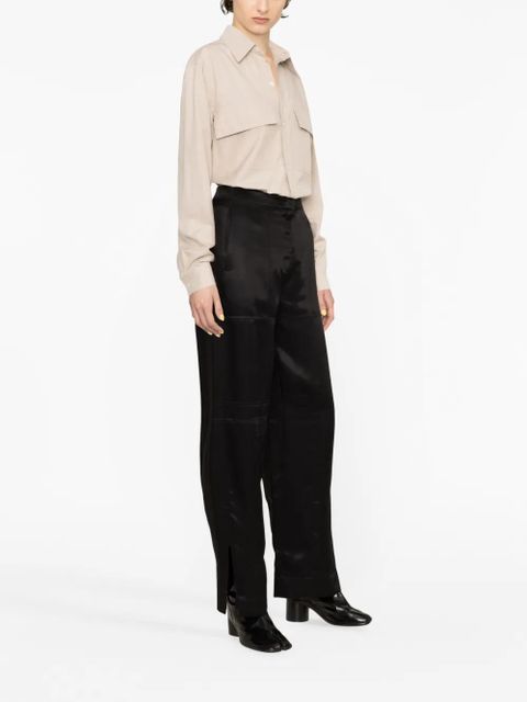 Jil Sander high-waist straight-leg trousers - Black