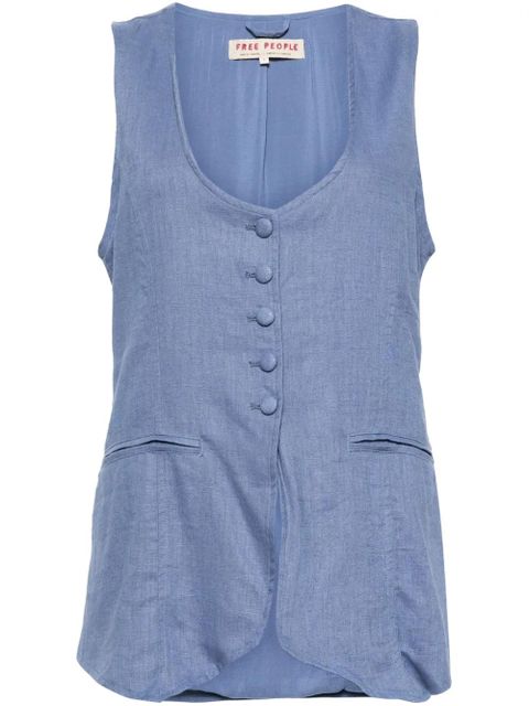Free People Millie vest - Blue - zdjęcie produktu nr 1