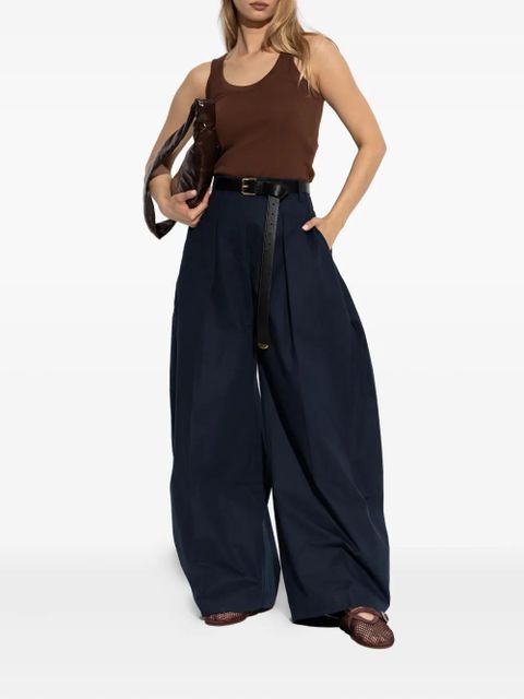 LEMAIRE scoop-neck cotton tank top - Brown - zdjęcie produktu nr 2