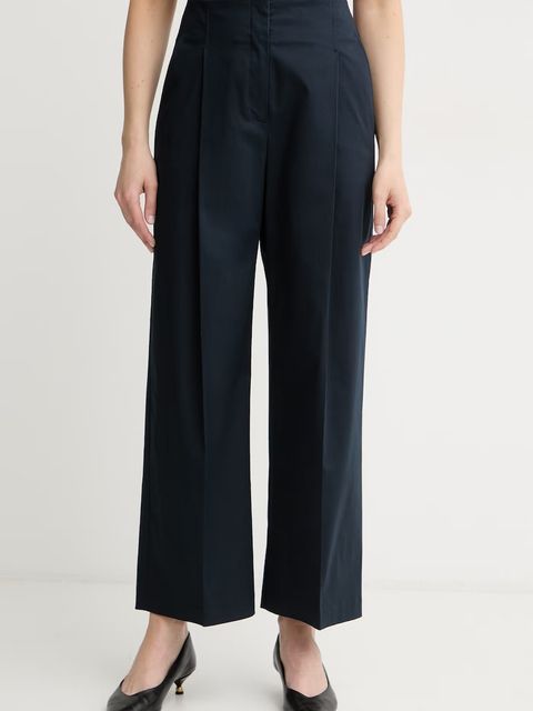 BOSS spodnie wide leg damskie bawełniane z elastanem Tulotta - zdjęcie produktu nr 1