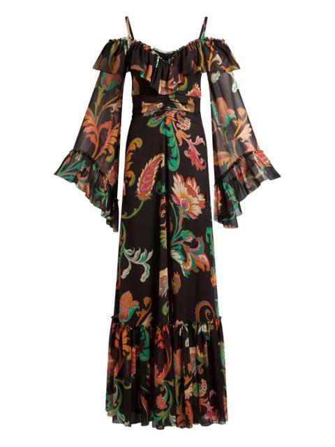ETRO all-over floral print dress - Black - zdjęcie produktu nr 1