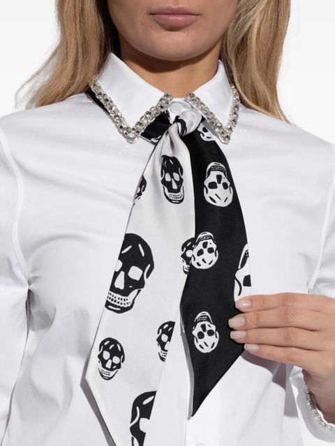 Alexander McQueen skull-print scarf - Black