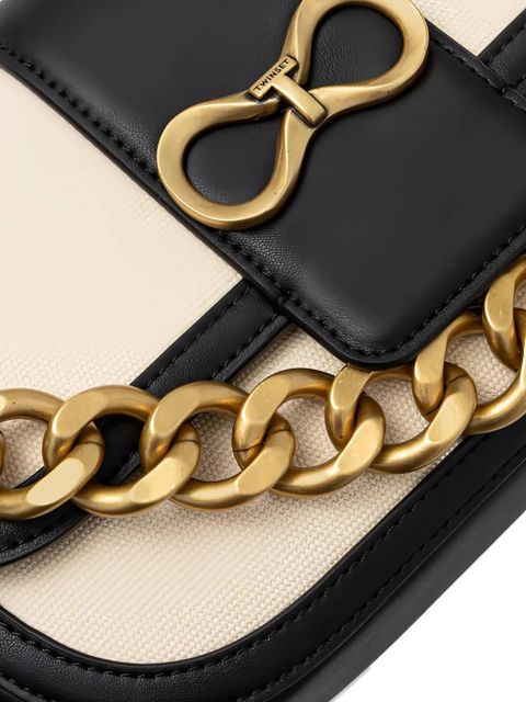TWINSET chain-link satchel bag - Neutrals