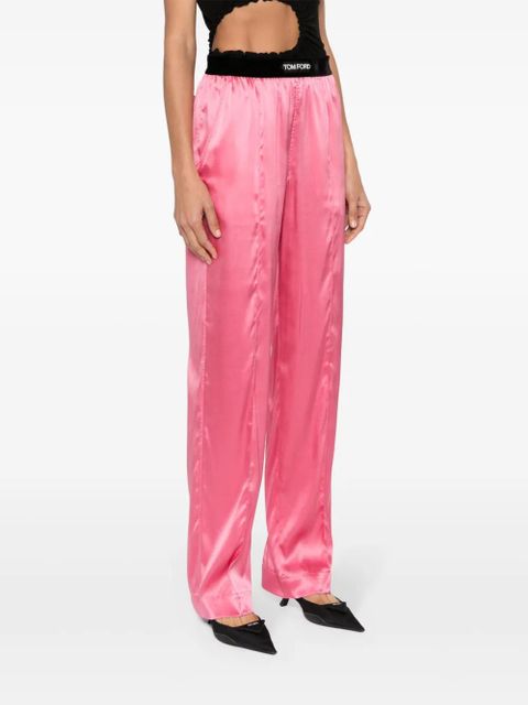 TOM FORD straight-leg silk trousers - Pink