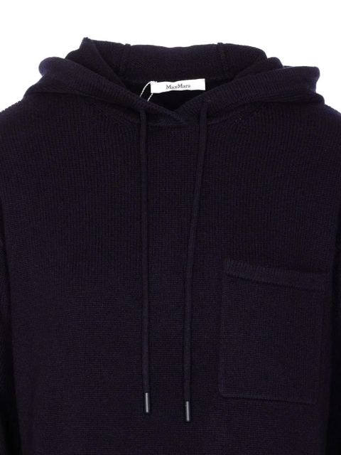 Max Mara hooded patch-pocket sweater - Black