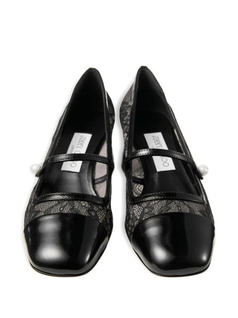 Jimmy Choo 45mm Elisa lace-embellishment pumps - Black - zdjęcie produktu nr 2