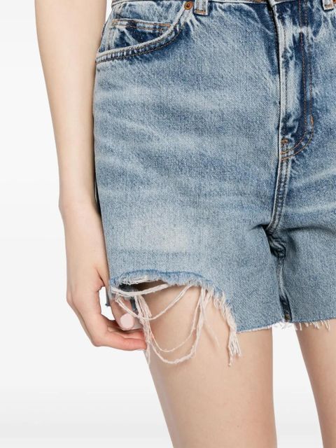 Reformation acid-wash denim shorts - Blue