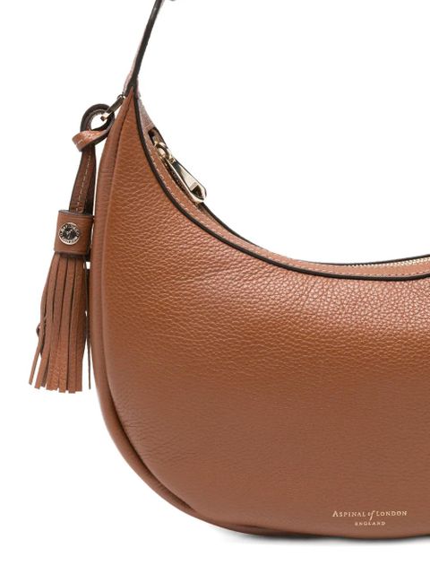 Aspinal Of London tassel pebble satchel - Brown