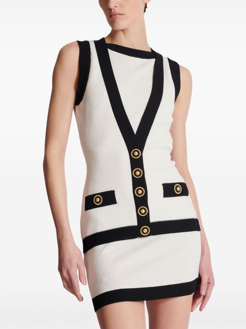 Balmain knitted mini dress - White